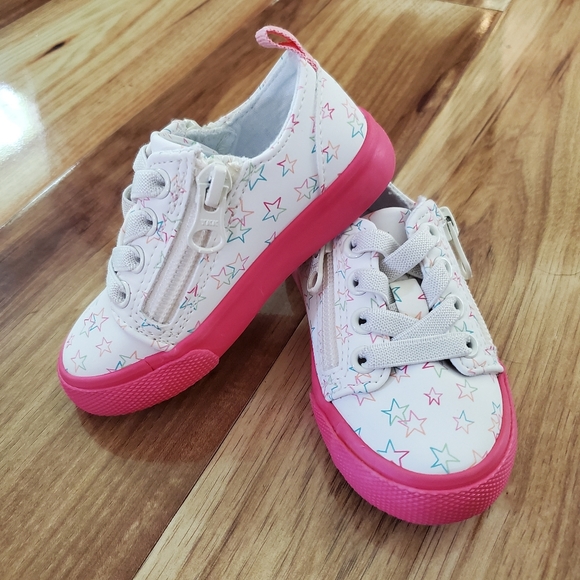Cat & Jack Other - Cat & Jack Infant Toddler Luka sneakers shoes Star Print Double Zipper SZ 5